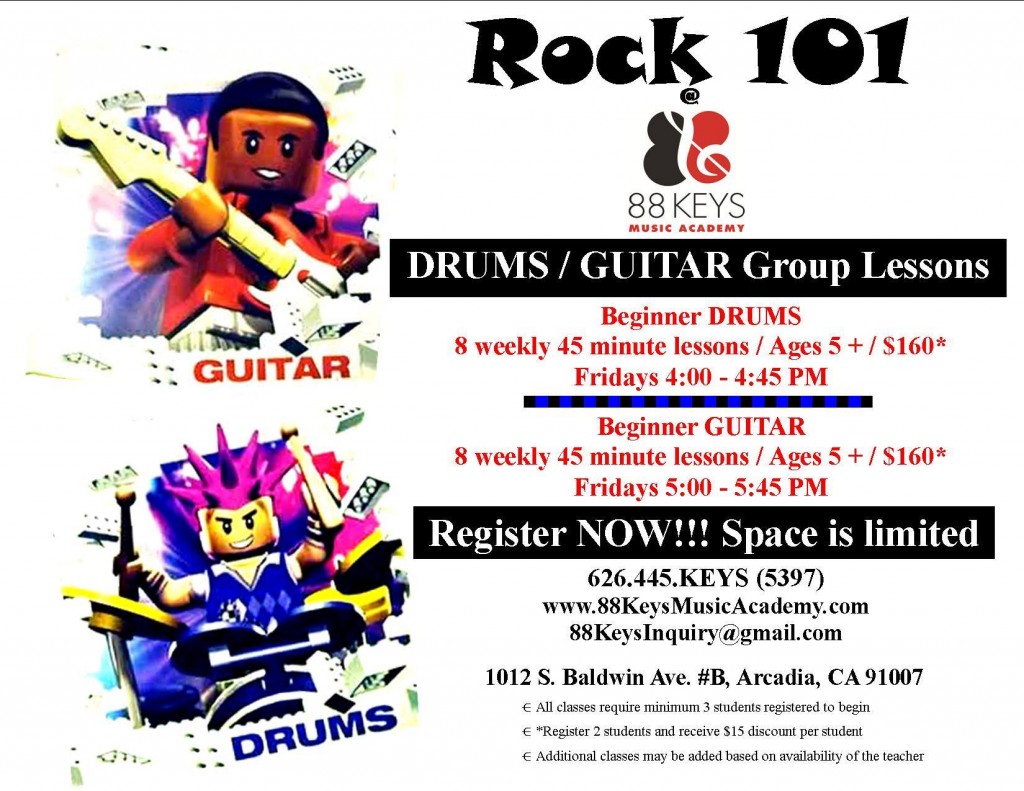 Guitar and Drum Group Lessons