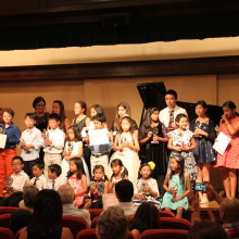 88 keys music academy Spring Festival Recital - 5/2/15 Student Trophy Presentation with students on stage - 88 Keys Academy Arcadia