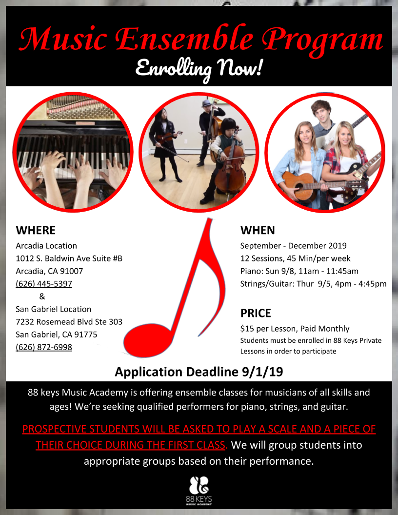 The Music Ensemble Program – Now Enrolling!
